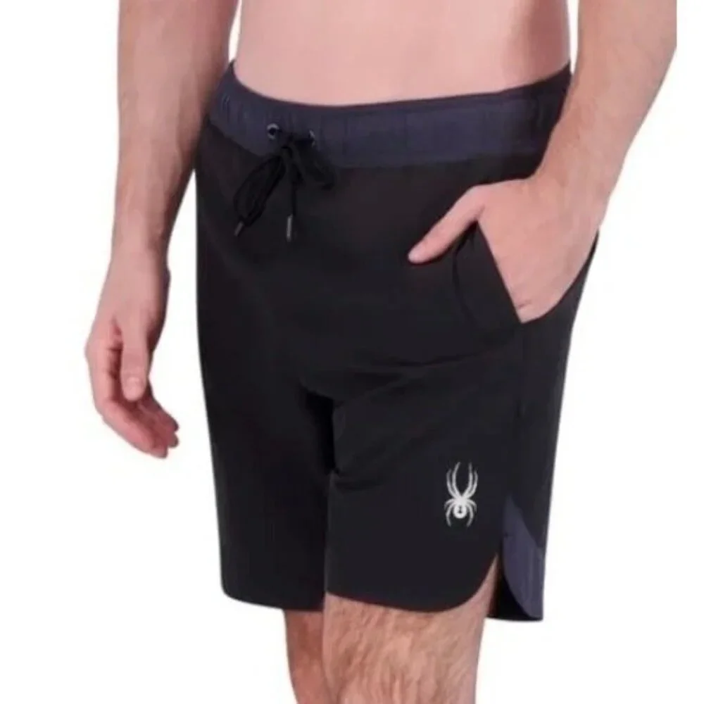 Spyder Men's M Swim Shorts Black Performance Athletic Shorts 7.5